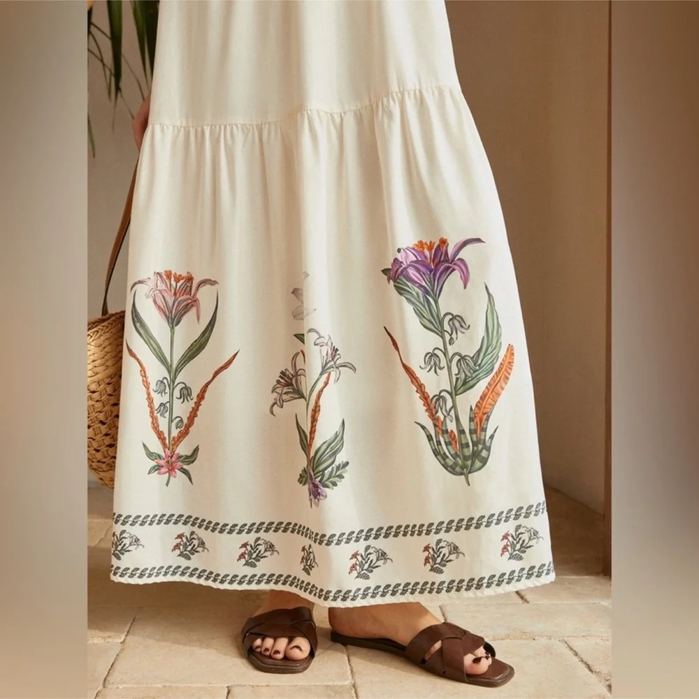 Commense Backless Pleated Floral Dress size M - Picture 6 of 6